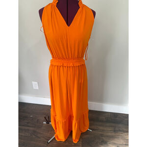 Karl Lagerfeld Paris Sleeveless Tiered Maxi Dress Small